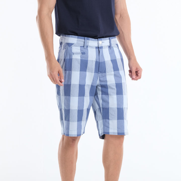 LEE MEN'S CHECKERED CHINO SHORTS