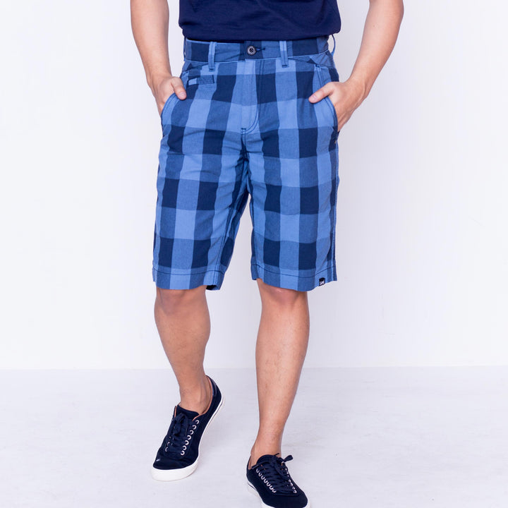 LEE MEN'S CHECKERED CHINO SHORTS