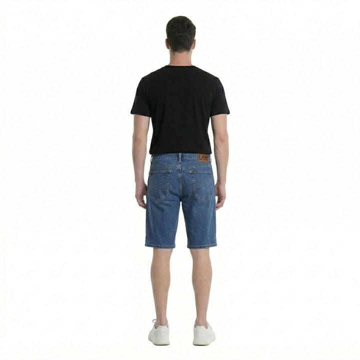 Lee Mens Denim Shorts in Blue Dog