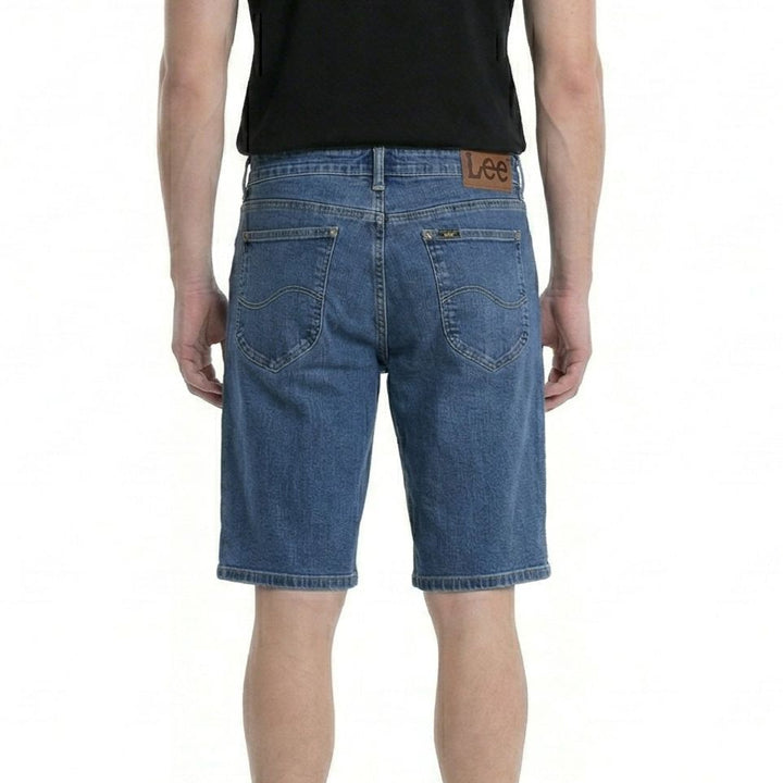 Lee Mens Denim Shorts in Blue Dog
