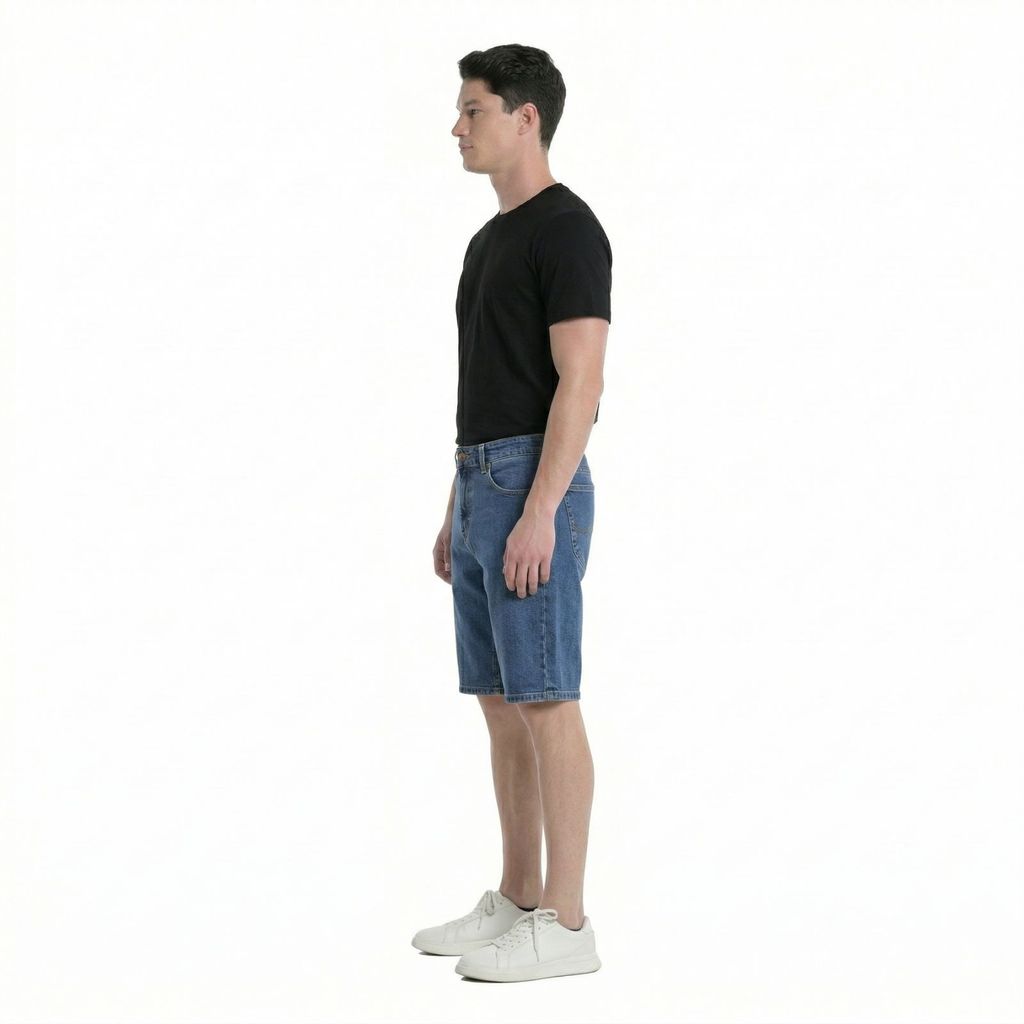 Lee Mens Denim Shorts in Blue Dog