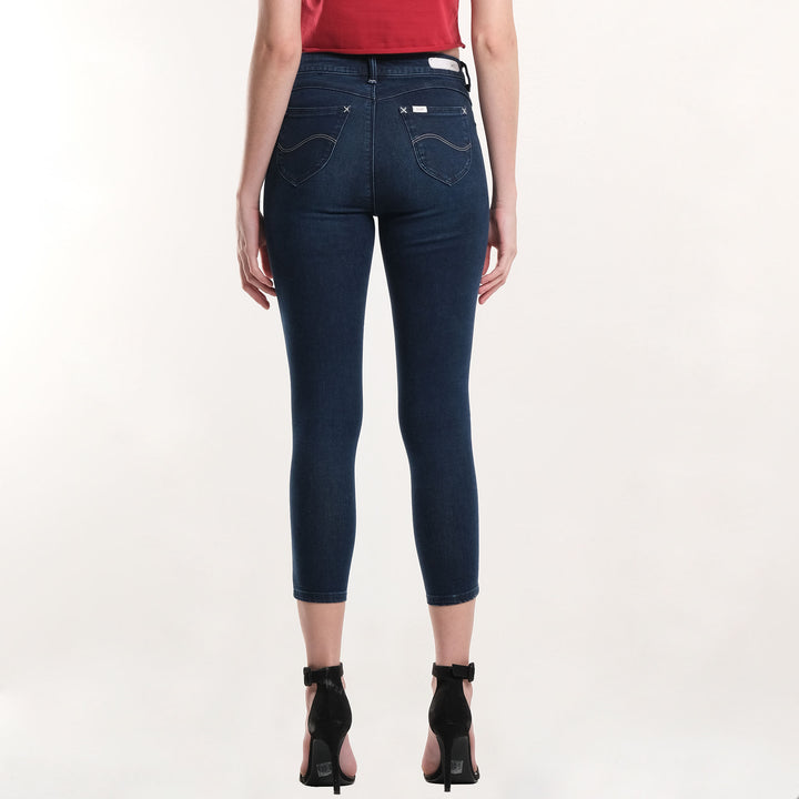 LEE LADIES HIGH WAIST SKYLER DENIM PANTS IN WORN EBONY