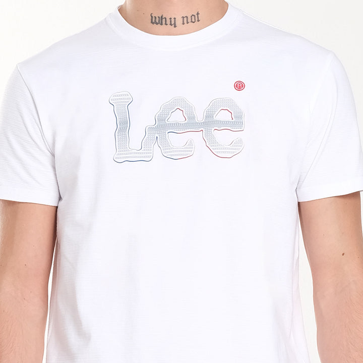 MENS ROUNDNECK EMBOSSED LOGO TEE