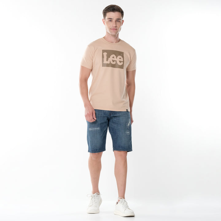 LEE MENS EMBOSSED BOX LOGO TEE
