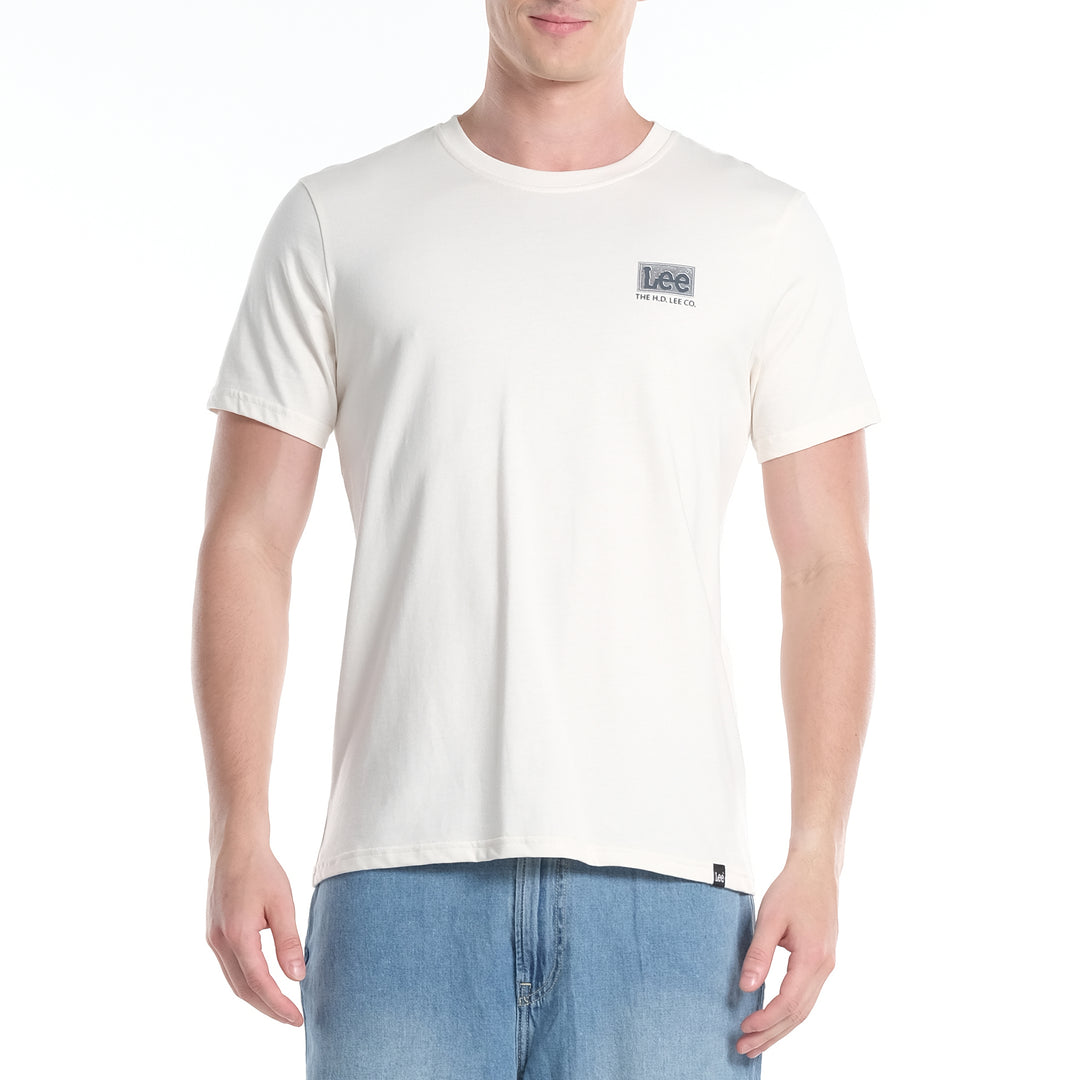 LEE MENS ROUND NECK TEE WITH HI-FREQUENCY LOGO PRINT