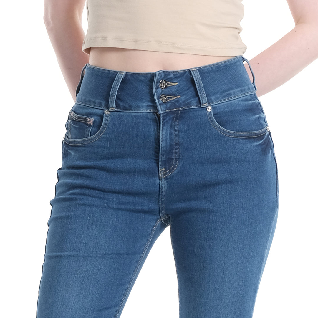 LEE LADIES SHAPE MAGIC SKINNY FLARE DENIM JEANS