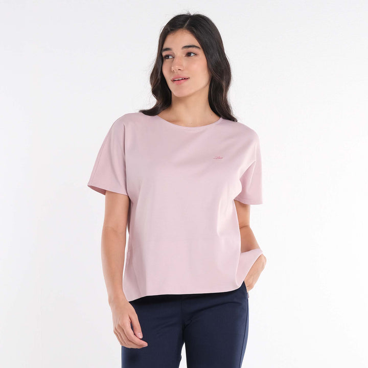 LEE LADIES LOGO SCRIPT LOOSE TOP WITH SIDE SLIT
