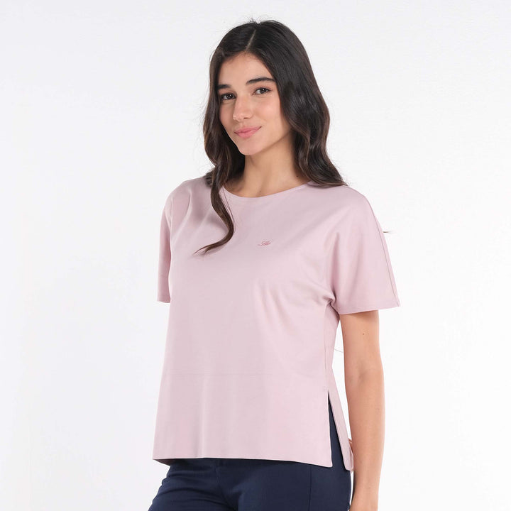 LEE LADIES LOGO SCRIPT LOOSE TOP WITH SIDE SLIT
