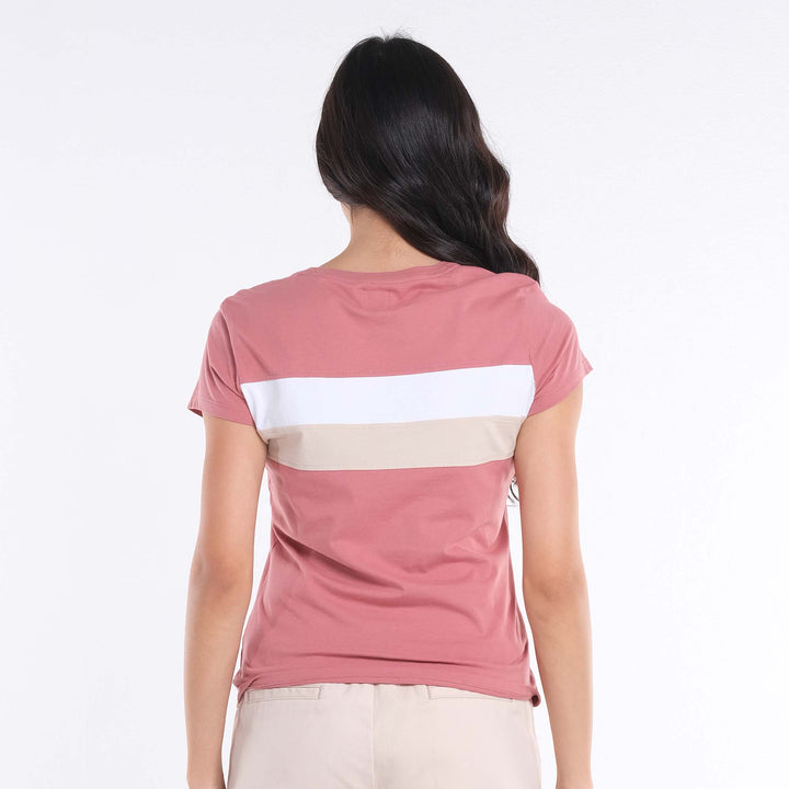LEE LADIES ROUND NECK PANEL TEE