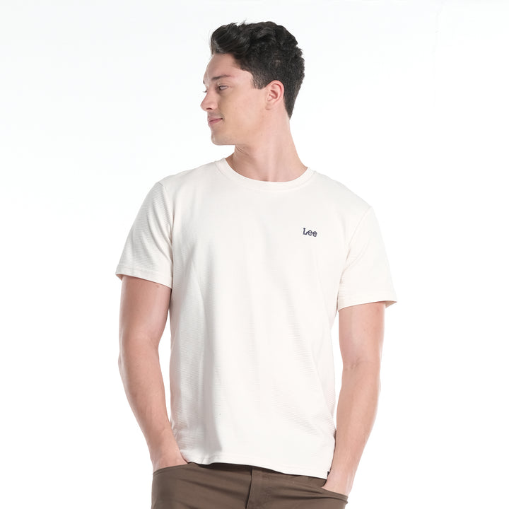 LEE MENS OTTOMAN ROUNDNECK  WITH SMALL LOGO TEE