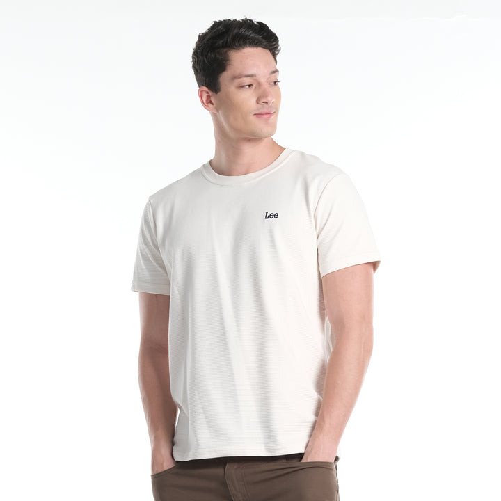 LEE MENS OTTOMAN ROUNDNECK  WITH SMALL LOGO TEE