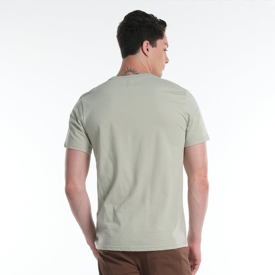 LEE MENS ROUND NECK EMBOSSED EMBROIDERY LOGO TEE