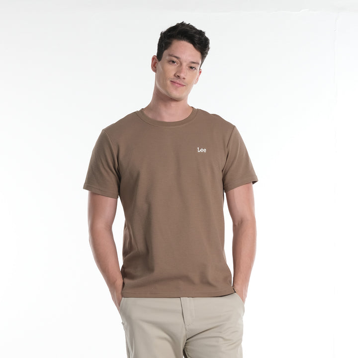 LEE MENS OTTOMAN ROUNDNECK  WITH SMALL LOGO TEE