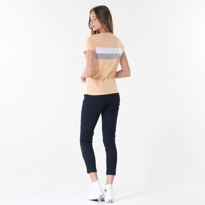LEE LADIES ROUND NECK PANEL TEE