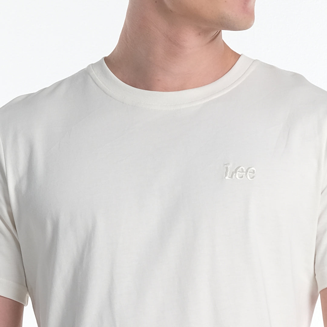 LEE MENS ROUND NECK WITH SMALL BASIC LOGO TEE