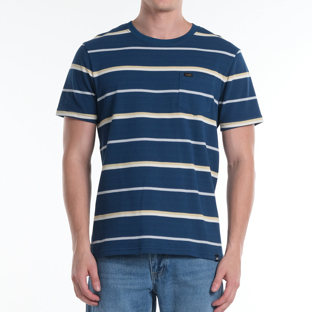 LEE MENS ROUNDNECK STRIPES EURO FIT TEE