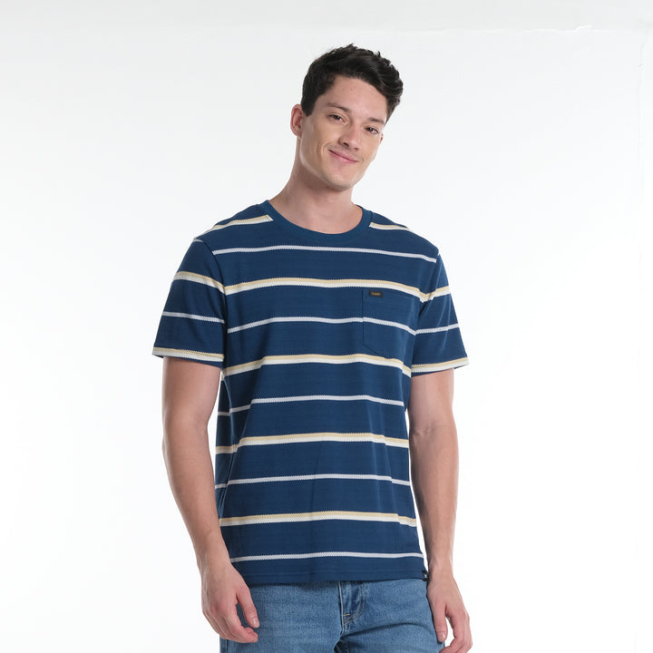 LEE MENS ROUNDNECK STRIPES EURO FIT TEE