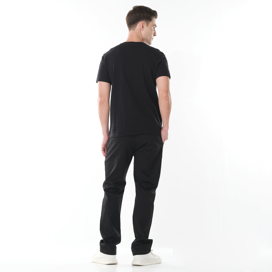 LEE MENS SCOOP NECKLINE WITH BUTTONS — REGULAR FIT TEE