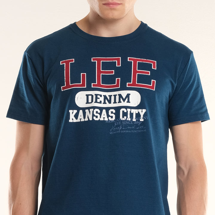 MENS' PRINTED SCRIPT LOGO TEE