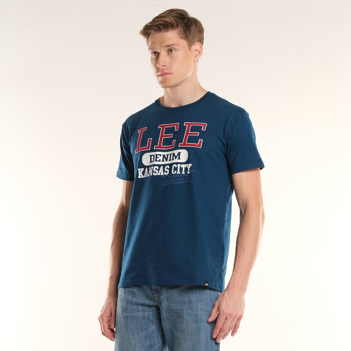 MENS' PRINTED SCRIPT LOGO TEE