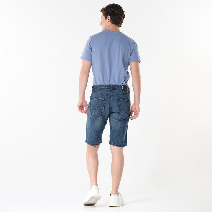 Lee Mens Denim Short with Distress in Med Thunder