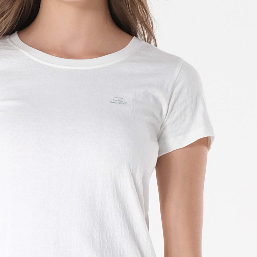 LEE LADIES ROUND NECK WITH SMALL LOGO TEE