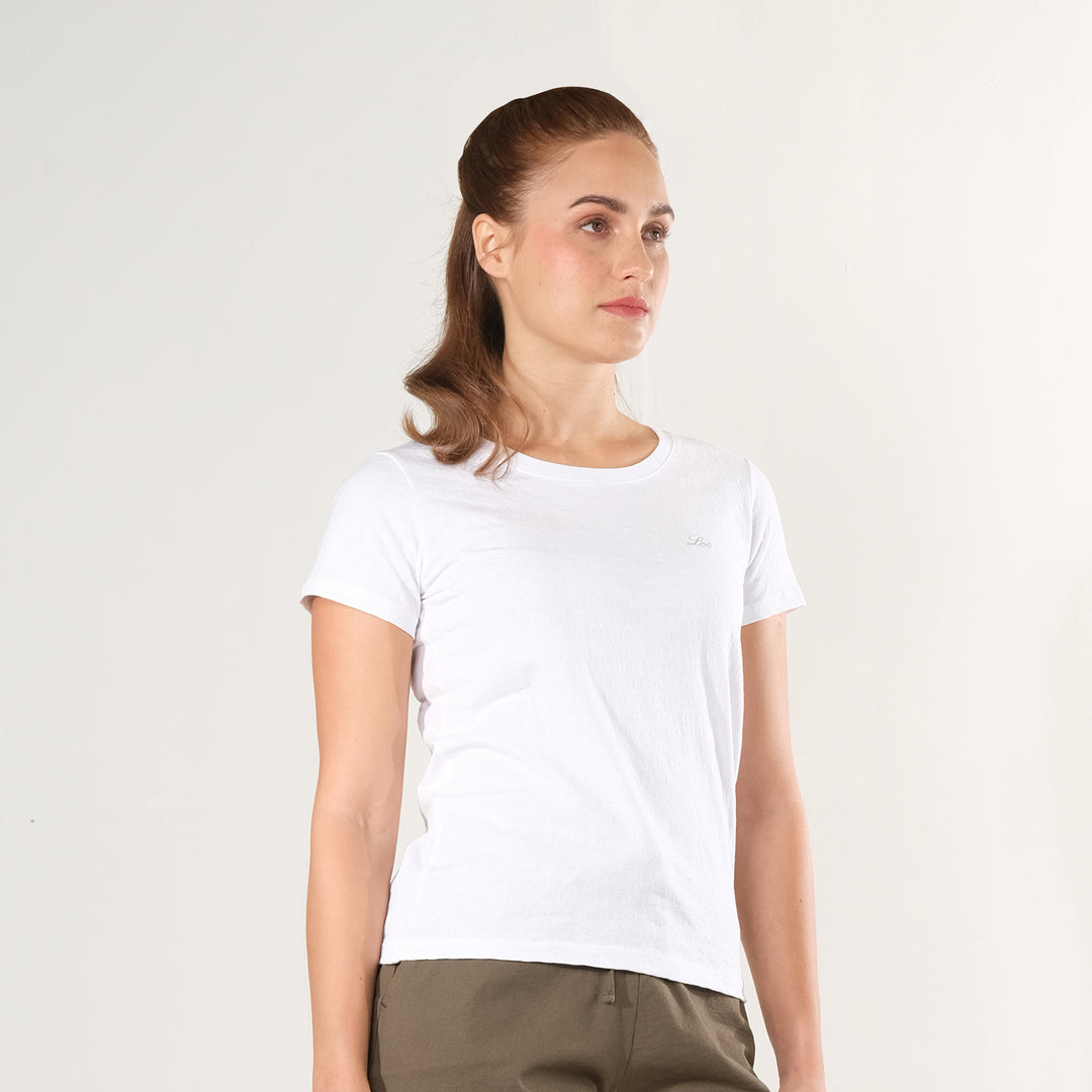 LEE LADIES ROUND NECK WITH SMALL LOGO TEE