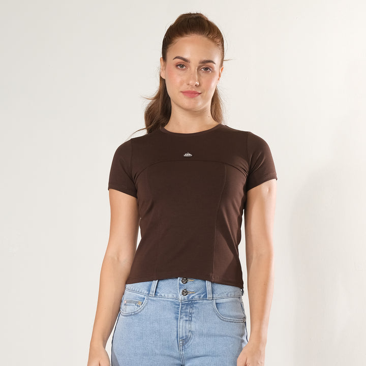 LEE LADIES MODIFIED SEMI CROP TEE