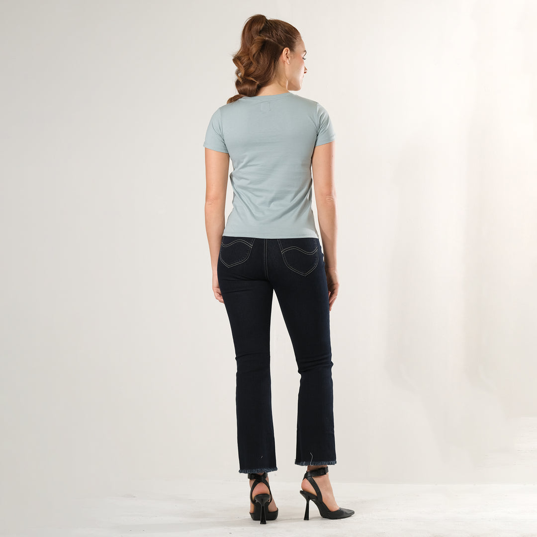 LEE LADIES ROUND NECK TEE WITH FUNCTIONAL CHEST POCKET