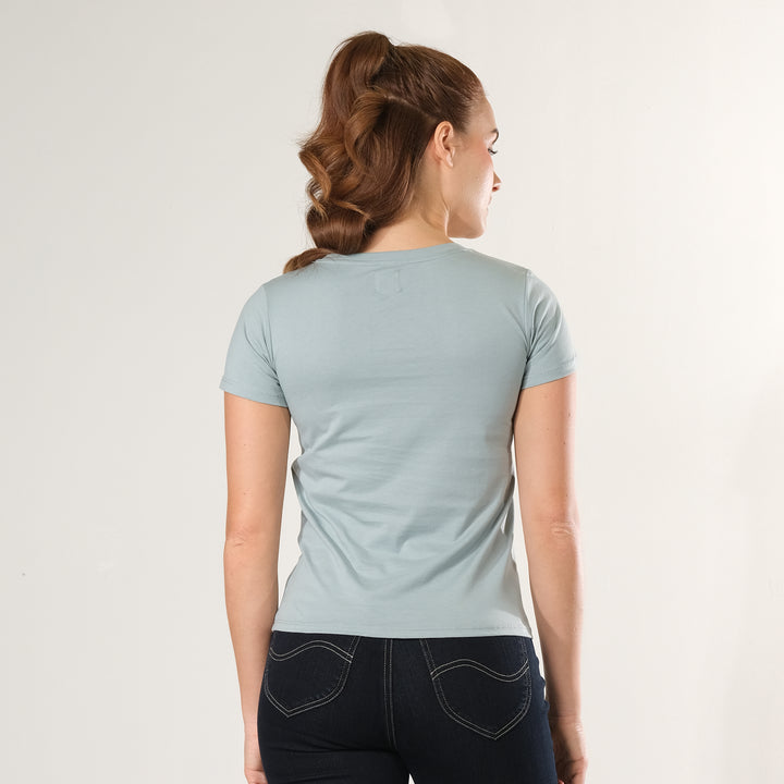 LEE LADIES ROUND NECK TEE WITH FUNCTIONAL CHEST POCKET