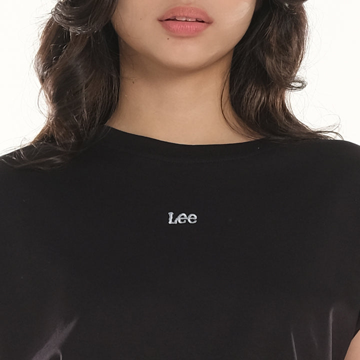 LEE LADIES MODIFIED SEMI CROPPED ROUNDNECK TEE