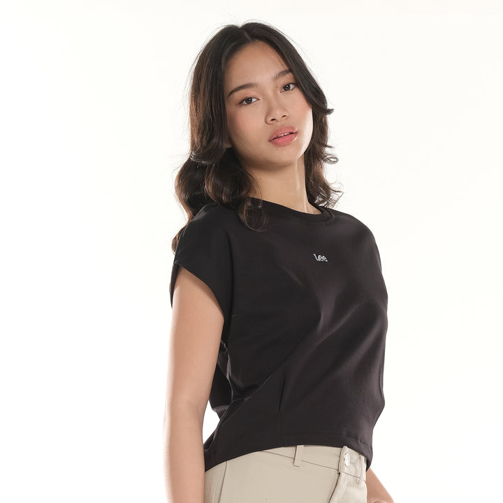 LEE LADIES MODIFIED SEMI CROPPED ROUNDNECK TEE