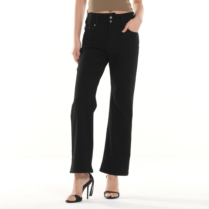 LEE LADIES SHAPE MAGIC JEANS A-LINE WIDE IN RINSE WASH