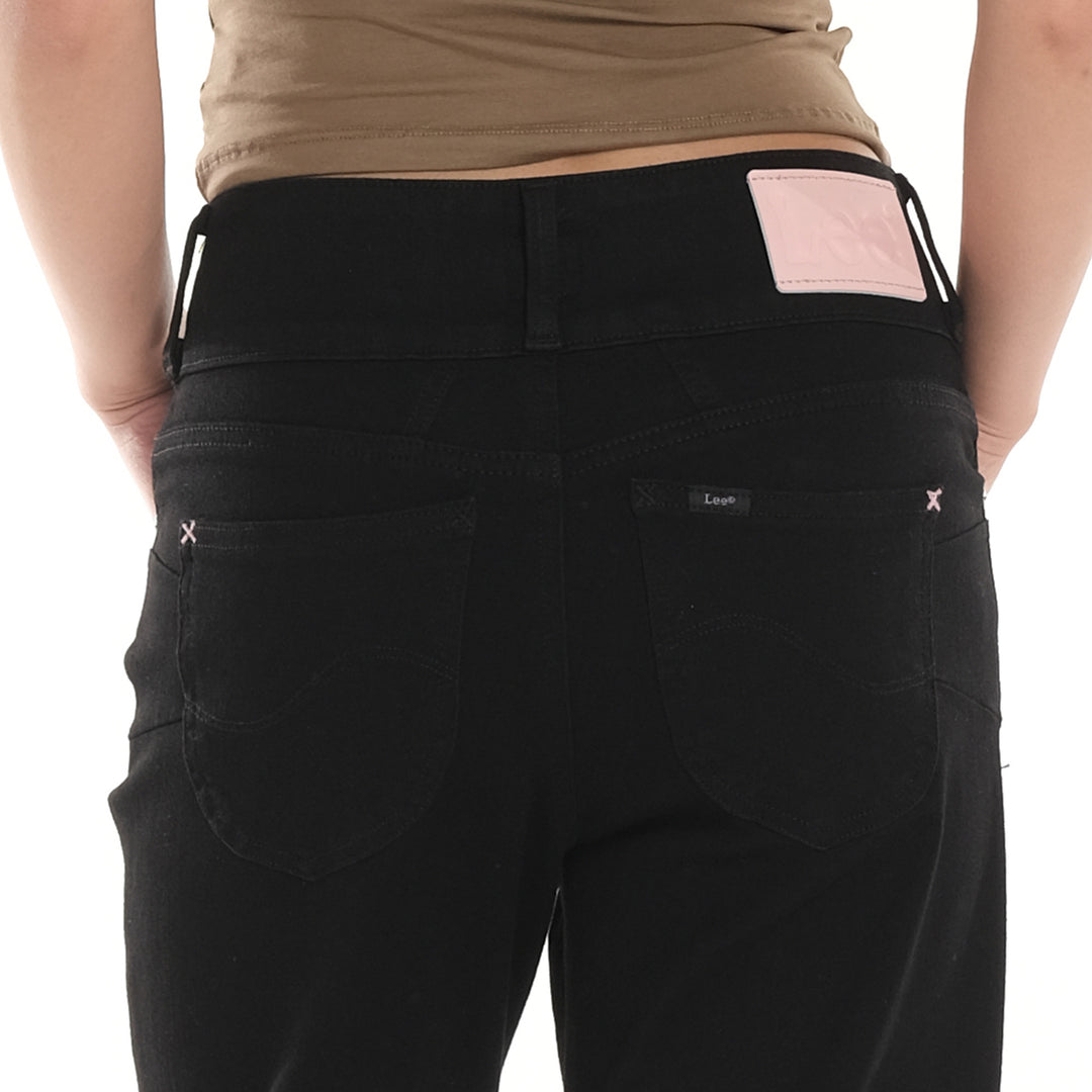 LEE LADIES SHAPE MAGIC JEANS A-LINE WIDE IN RINSE WASH