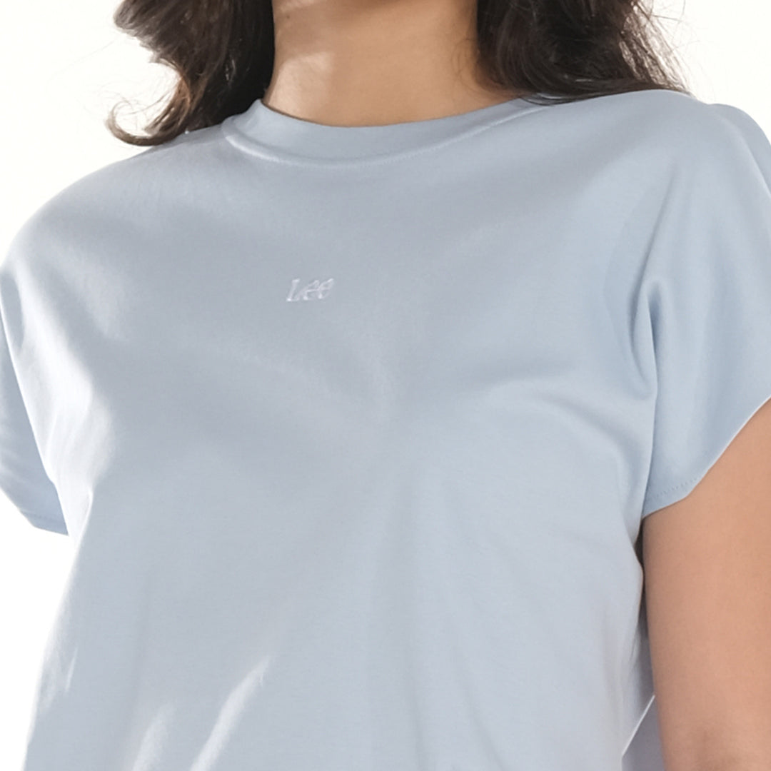 LEE LADIES MODIFIED SEMI CROPPED ROUNDNECK TEE