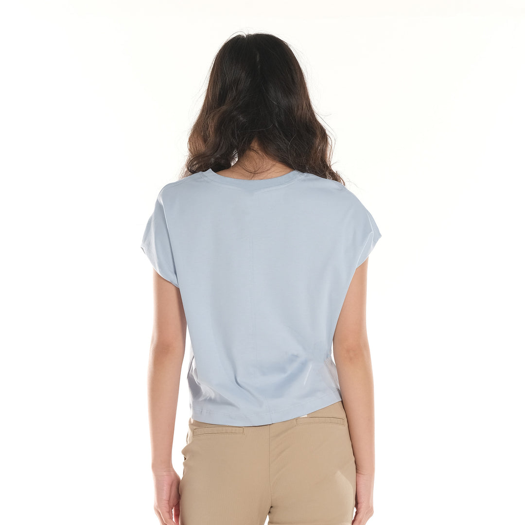 LEE LADIES MODIFIED SEMI CROPPED ROUNDNECK TEE