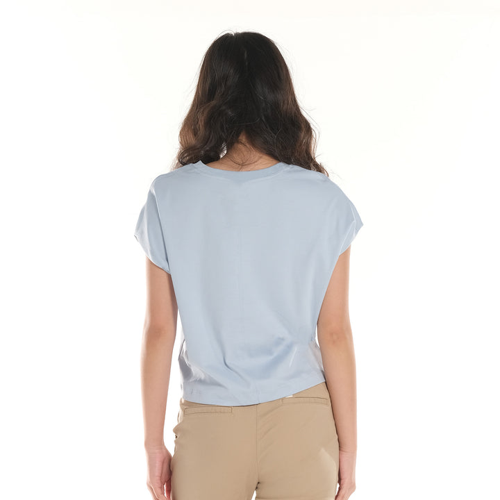 LEE LADIES MODIFIED SEMI CROPPED ROUNDNECK TEE