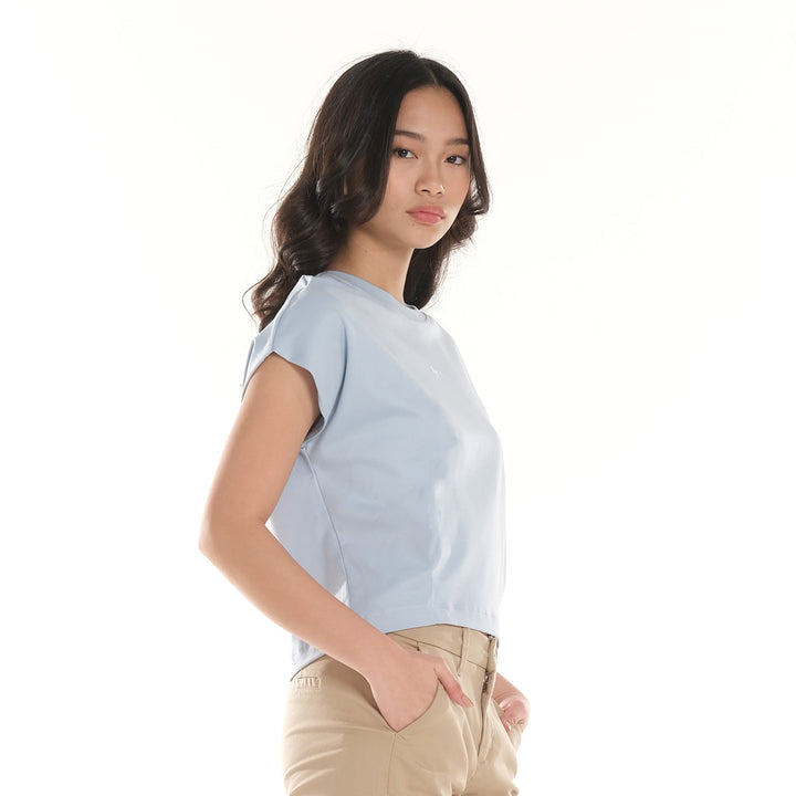 LEE LADIES MODIFIED SEMI CROPPED ROUNDNECK TEE