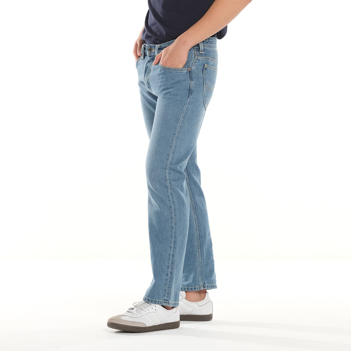 LEE MENS 101+ RETRO STRAIGHT BUTTON FLY PANTS in HORIZON BLUE