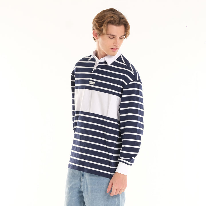 MENS POLO SWEATSHIRT IN NAVY