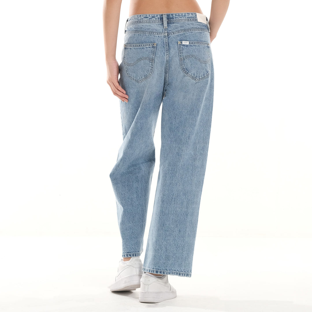 Lee Ladies A-line Wide Denim Jeans in Light Wash