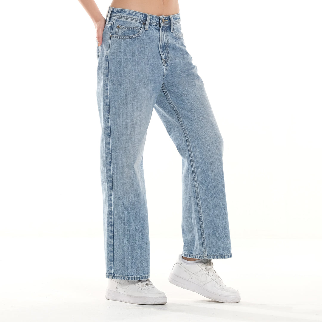 Lee Ladies A-line Wide Denim Jeans in Light Wash