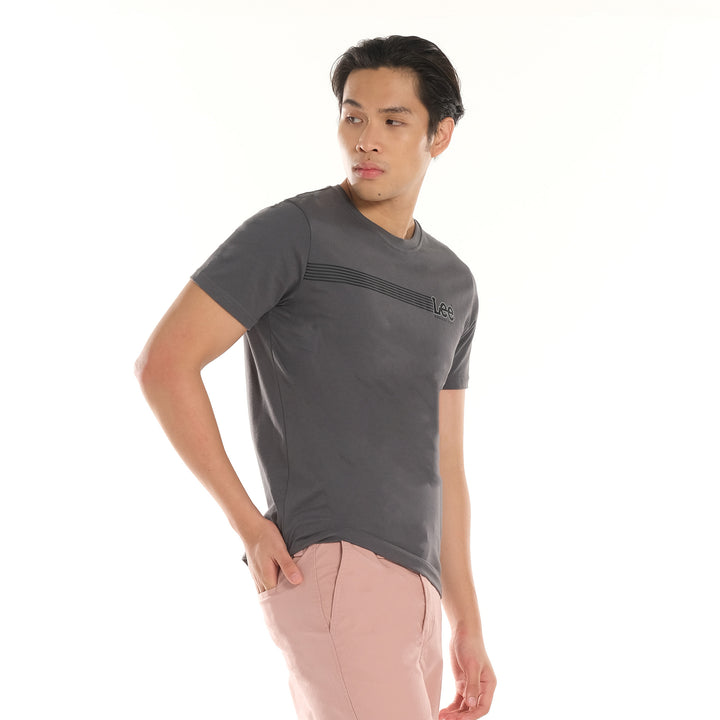 LEE MENS ROUNDNECK SMALL LOGO TEE