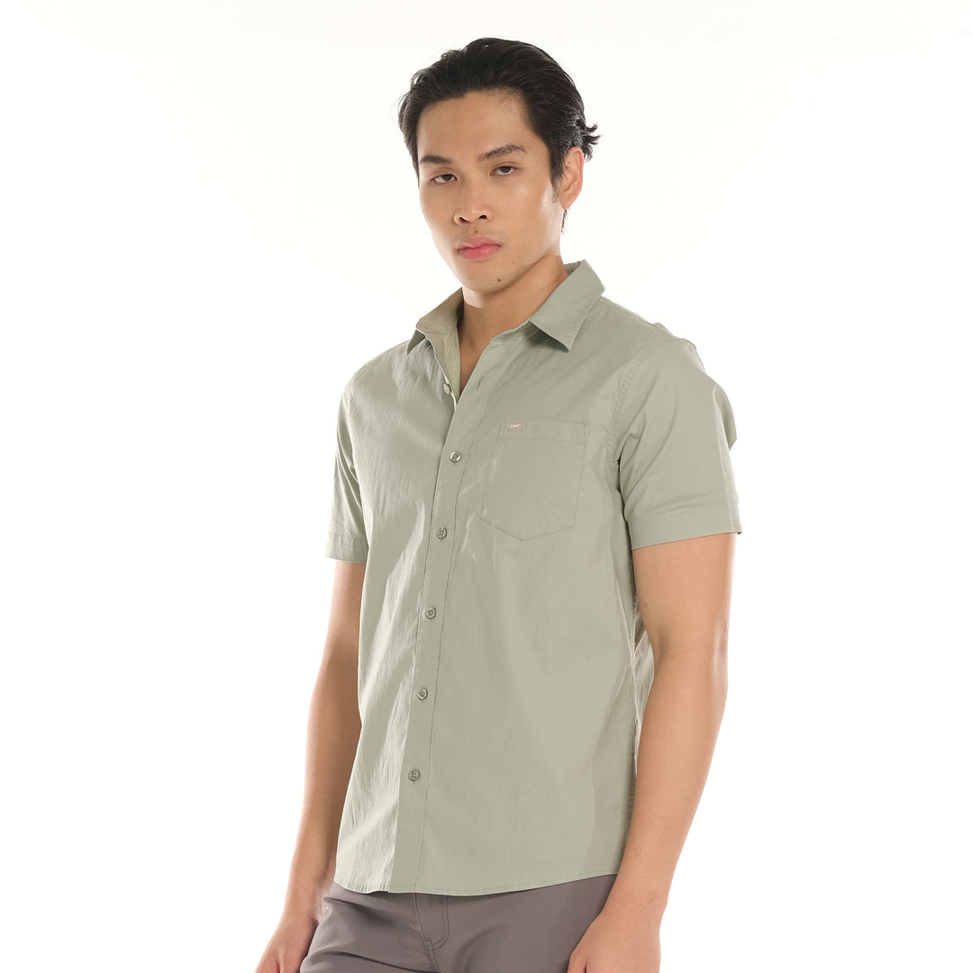 LEE MENS WOVEN POLO