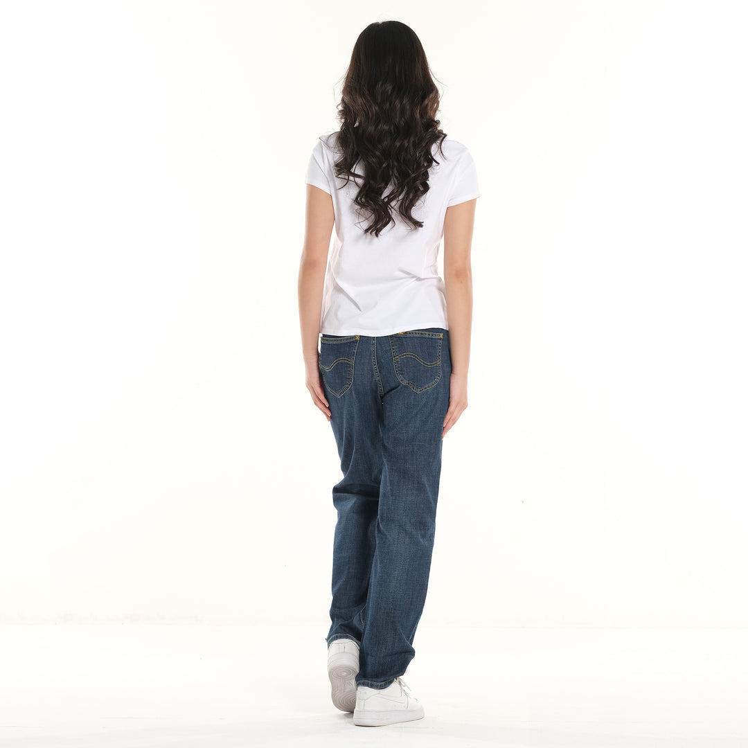 Lee Ladies Classic Straight Denim Jeans in Mid Light Shade