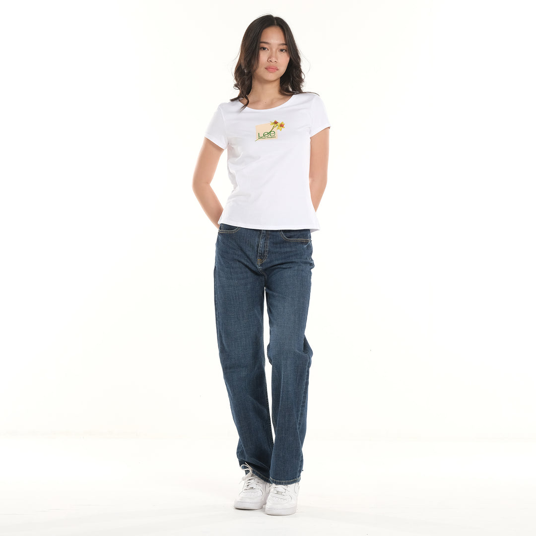 Lee Ladies Classic Straight Denim Jeans in Mid Light Shade