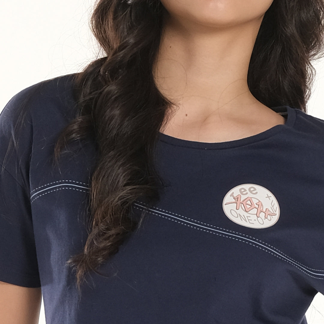 LEE LADIES BOXY FIT ROUNDNECK TEE