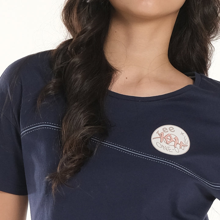 LEE LADIES BOXY FIT ROUNDNECK TEE