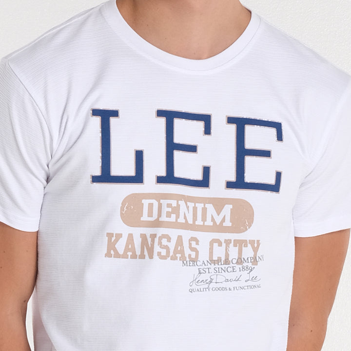 MENS' PRINTED SCRIPT LOGO TEE