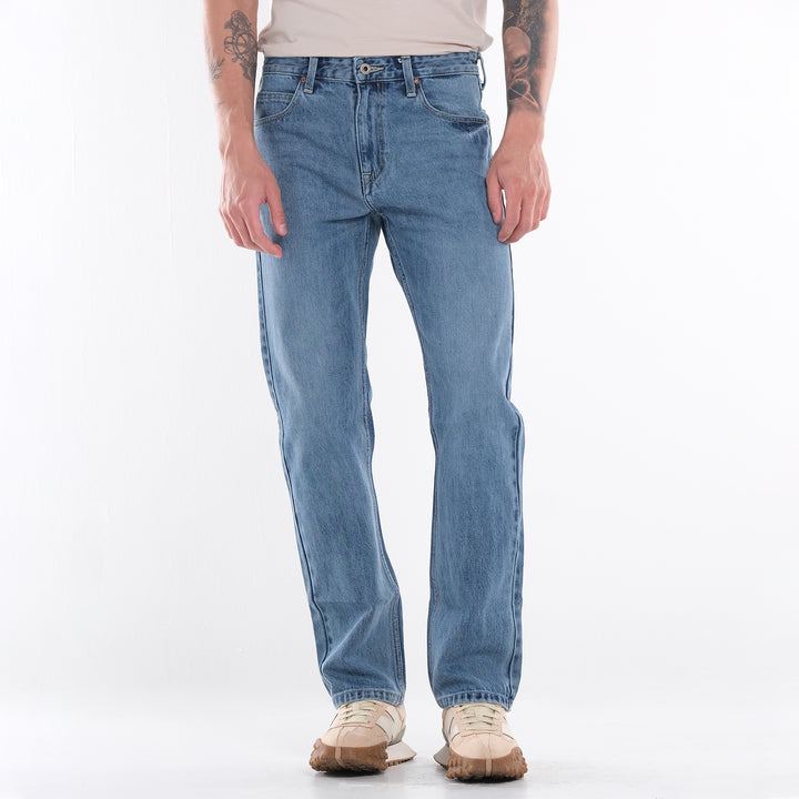Lee Mens 101+ Zip Fly Denim Pants in Light Indigo Worn